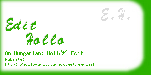 edit hollo business card